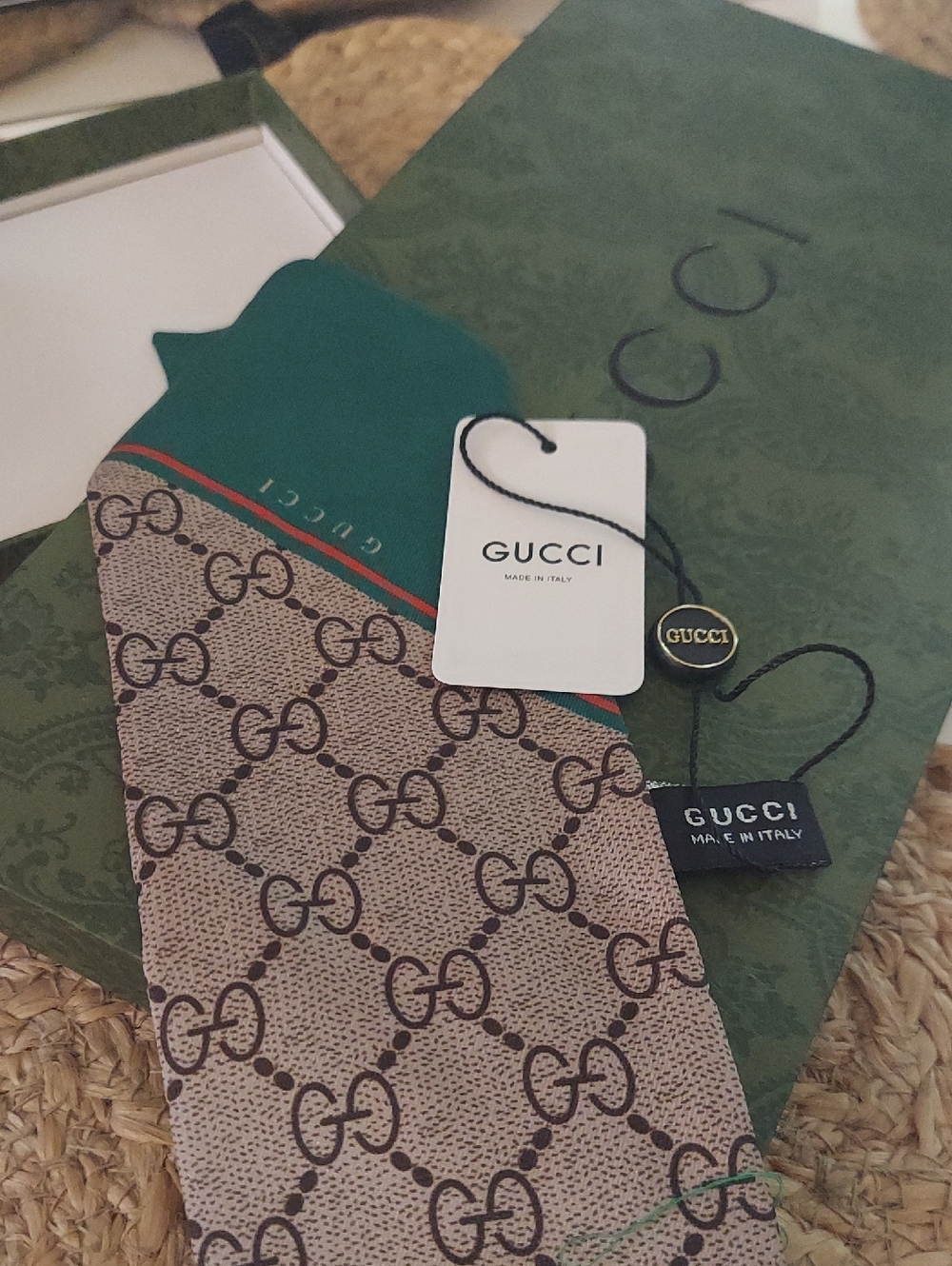 Silk Twilly Scarf And GG Socks Bundle - Picture 6 of 6